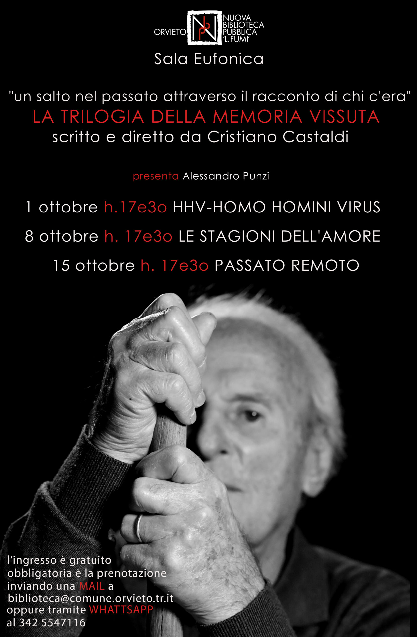 Locandina Trilogia della memoria vissuta